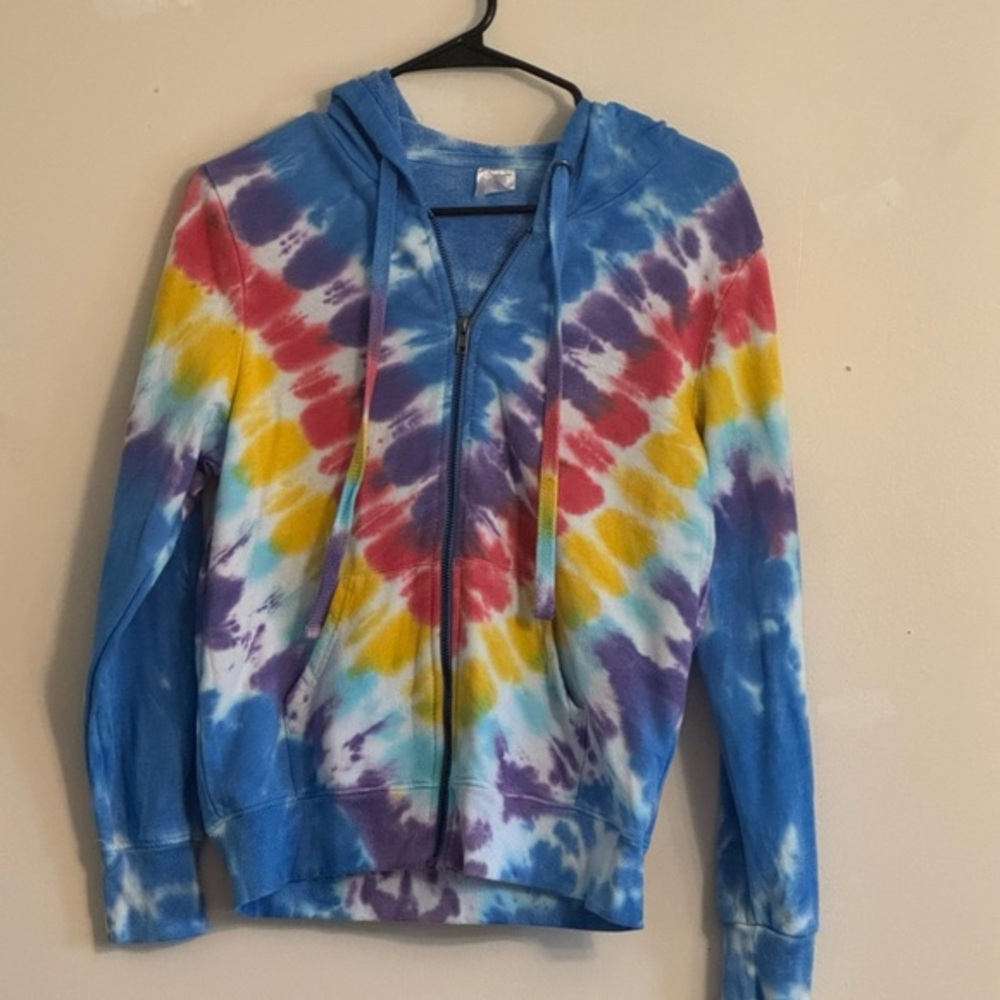 Tie-Dye Zip-Up Hoodie jacket